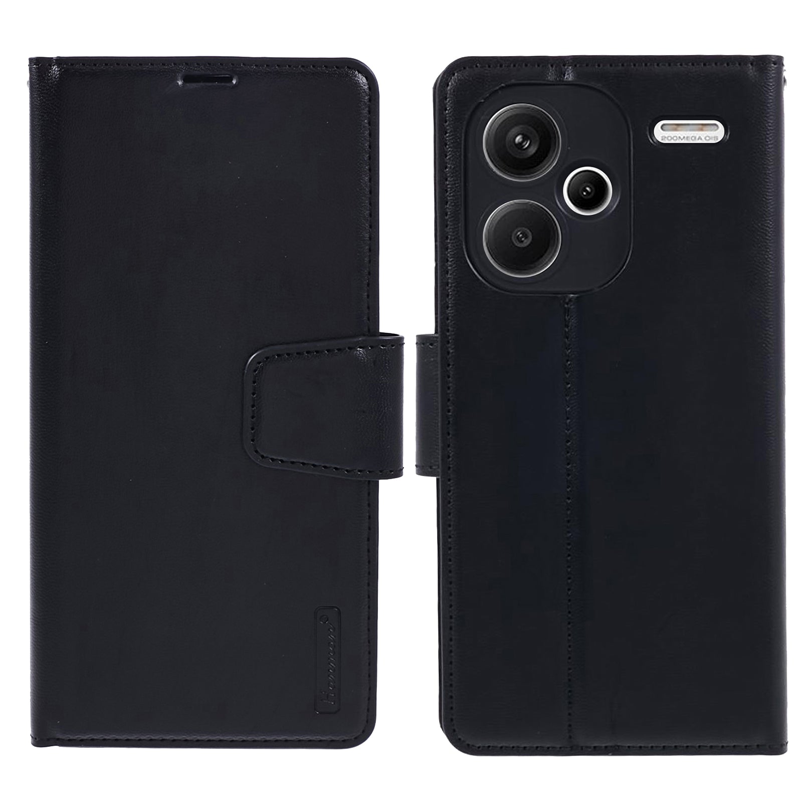 HANMAN Mill Series for Xiaomi Redmi Note 13 Pro+ 5G Case PU Leather Wallet Phone Stand Cover - Black HANMAN Mill Series for Xiaomi Redmi Note 13 Pro+ 5G Case PU Leather Wallet Phone Stand Cover - Black